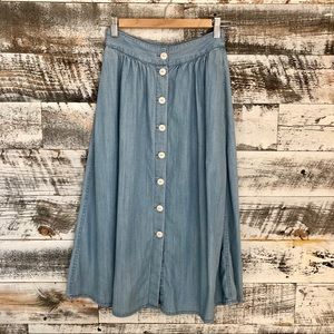 Madewell Button Front Skirt